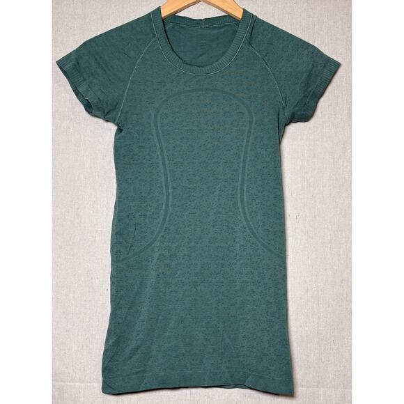 Lululemon Swiftly Tech Short Sleeve Shirt Athletic Crew Dark Forest Green Size 4 - Picture 1 of 5